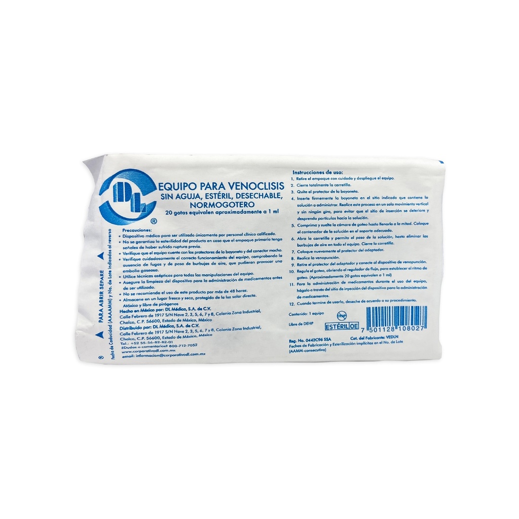FLEBOTEK 0-100 BF EQUIPO PARA VENOCLISIS CON MEDIDOR DE VOLUMENES 100 ML (BURETA) LAB PISA
