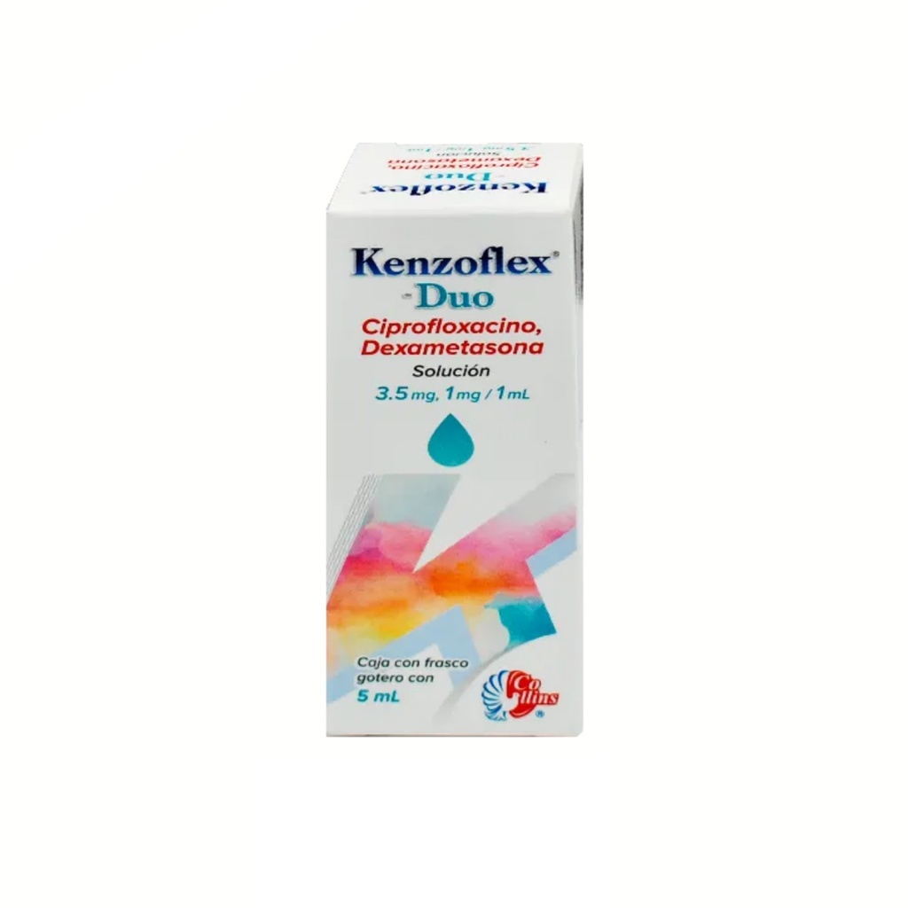 CIPROFLOXACINO DEXAMETASONA SOL OFTALMICA 3.5/1 MG/ML FCO C/5 ML KENZOFLEX-DUO LAB COLLINS