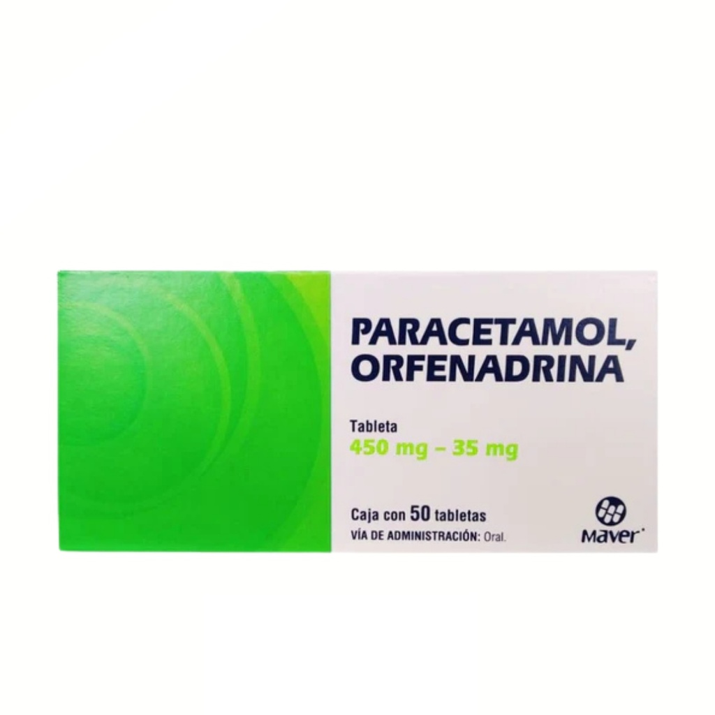 PARACETAMOL ORFENADRINA  450/35 MG C/50 TAB LAB MAVER