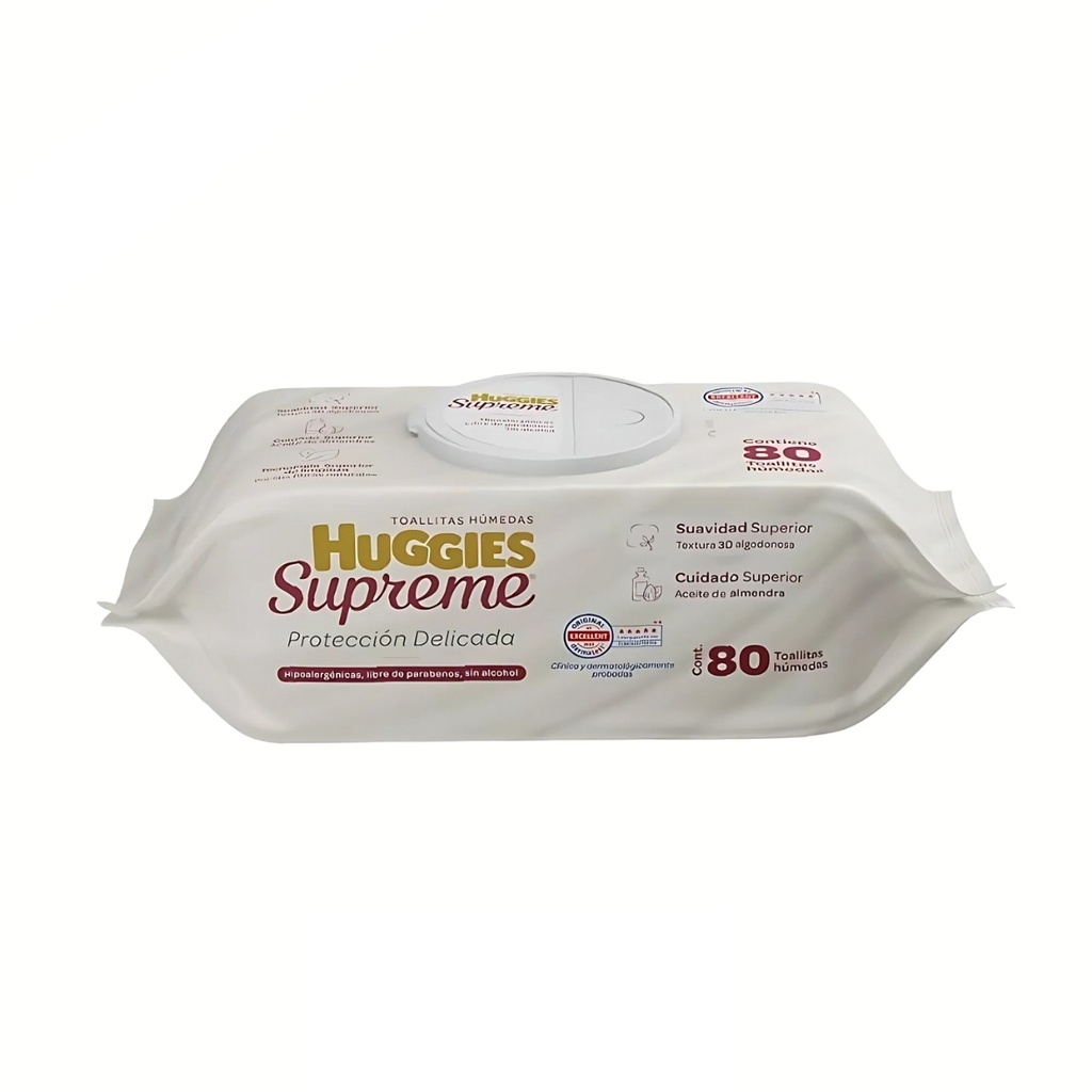 HUGGIES SUPREME TOALLITAS HUMEDAS C/80 PZAS KIMBERLY CLARK