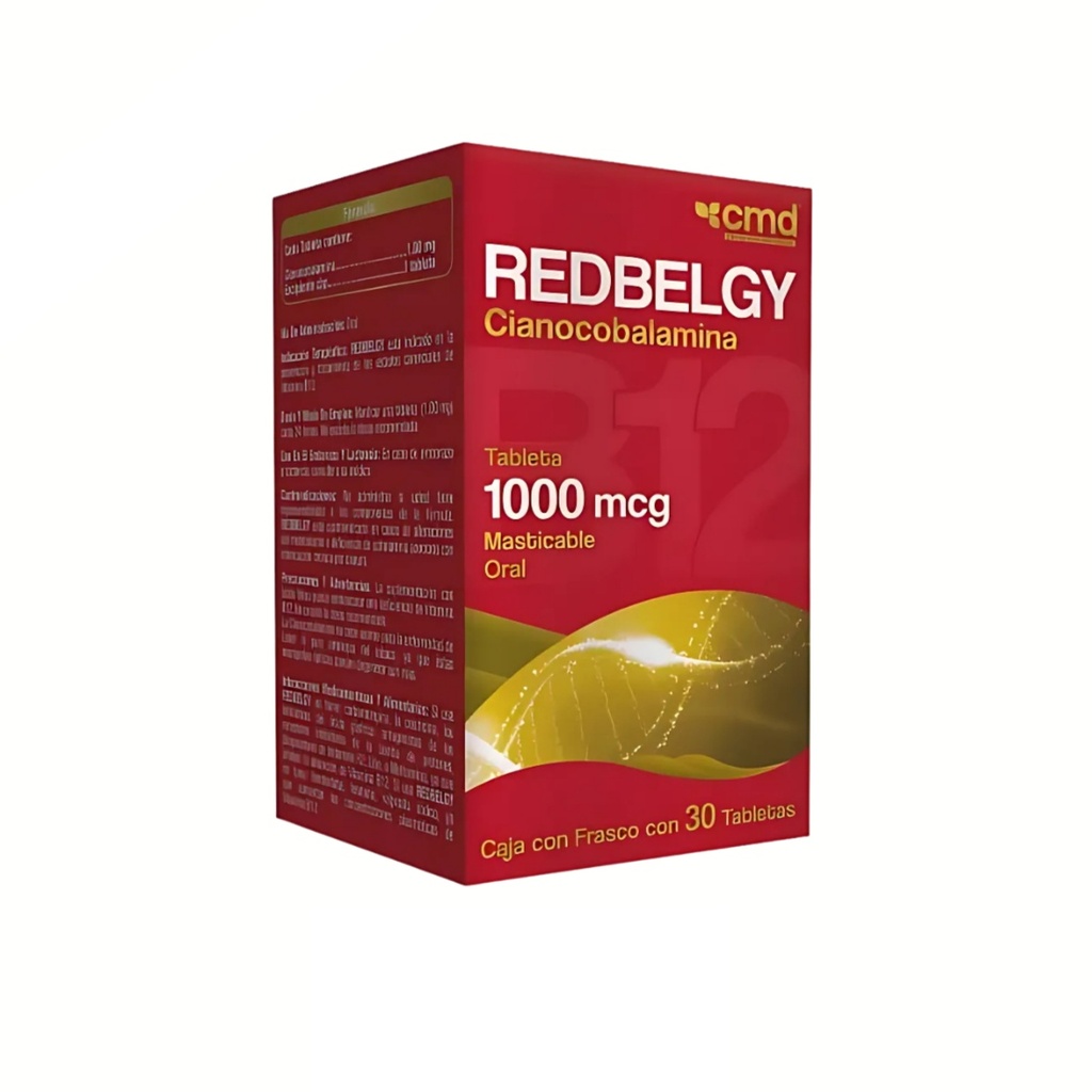 CIANOCOBALAMINA 1000 MCG C/30 TAB MASTICABLES REDBELGY LAB BIOFARMA NATURAL CMD