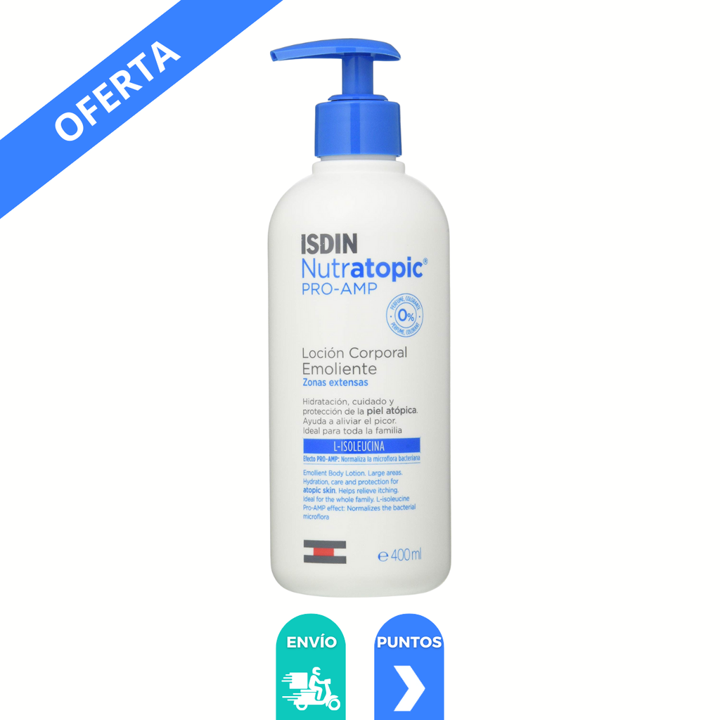 [4593] NUTRATOPIC PRO-AMP 400 ML L-ISOLEUCINA LOCION CORPORAL EMOLIENTE LAB ISDIN