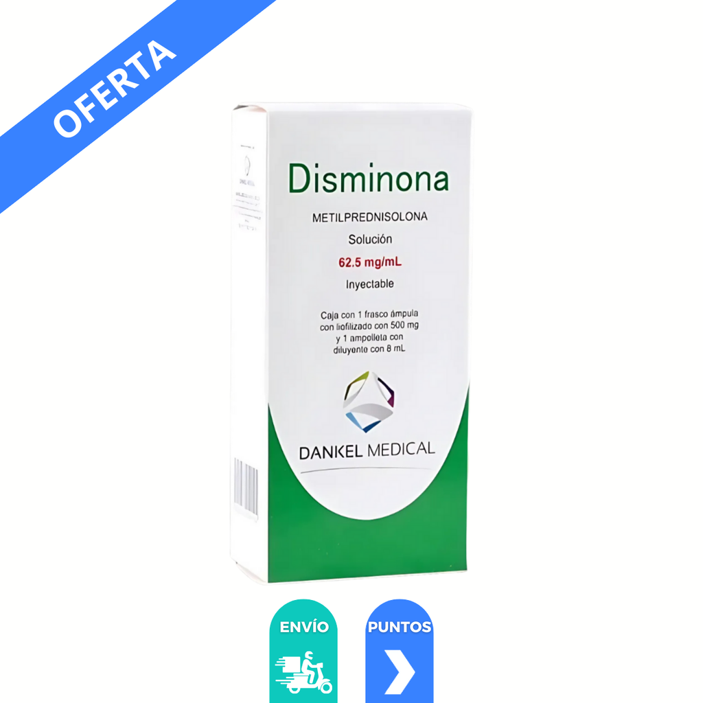METILPREDNISOLONA SOL INY 500 MG/8 ML (62.5 MG/ML) DISMINONA LAB DANKEL MEDICAL
