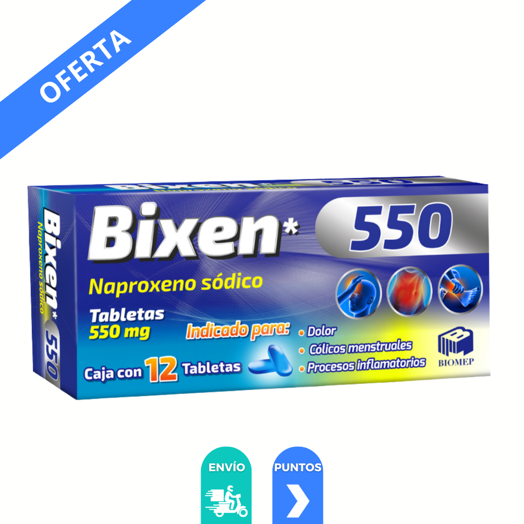 NAPROXENO SODICO 550 MG C/12 TAB BIXEN LAB BIOMEP