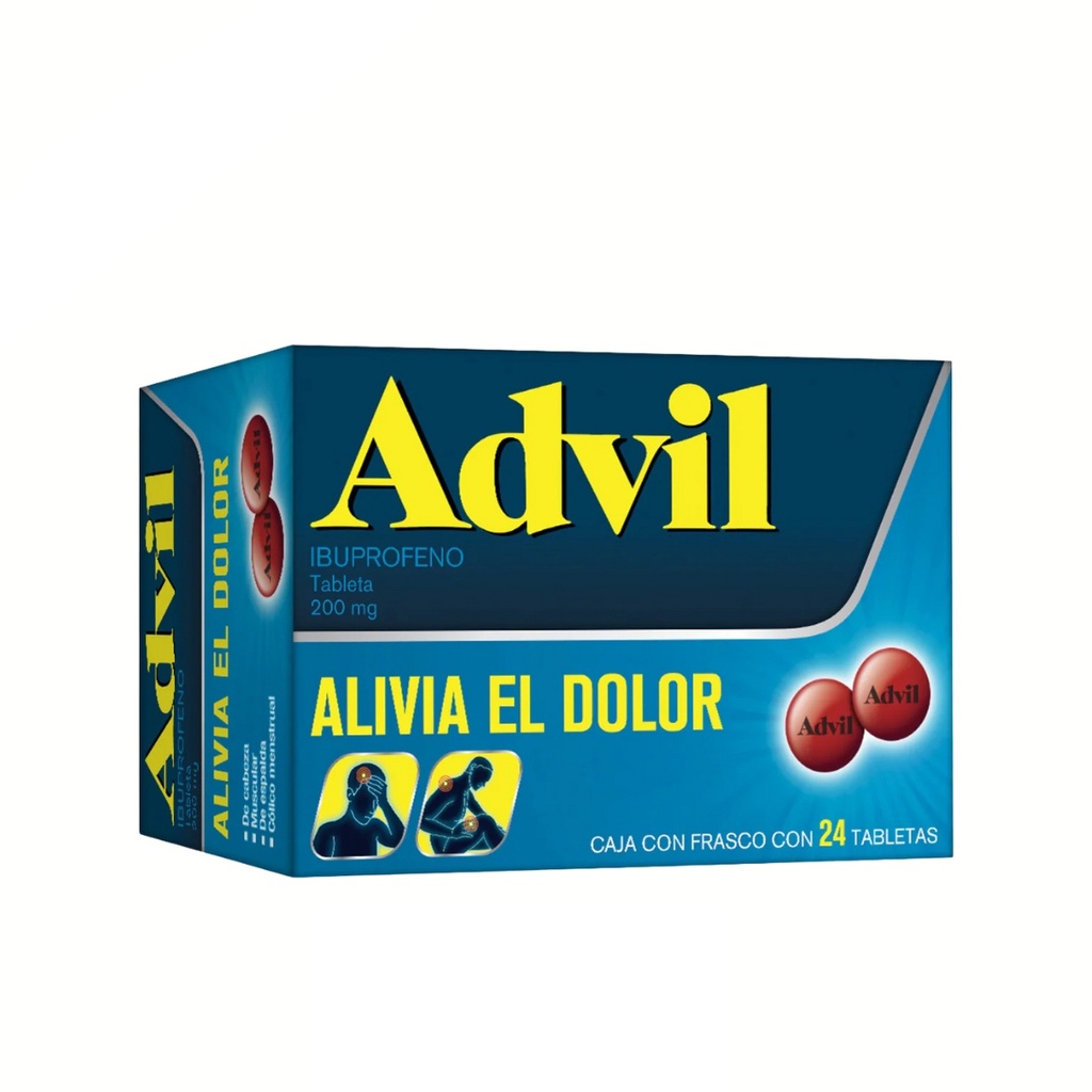 ADVIL 200 MG C/24 TAB IBUPROFENO LAB GSK