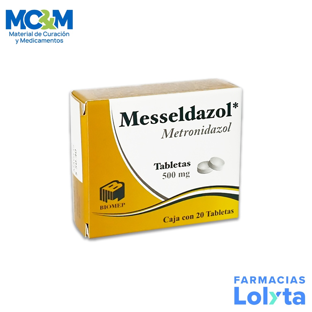 METRONIDAZOL 500 MG C/20 TAB MESSELDAZOL LAB BIOMEP