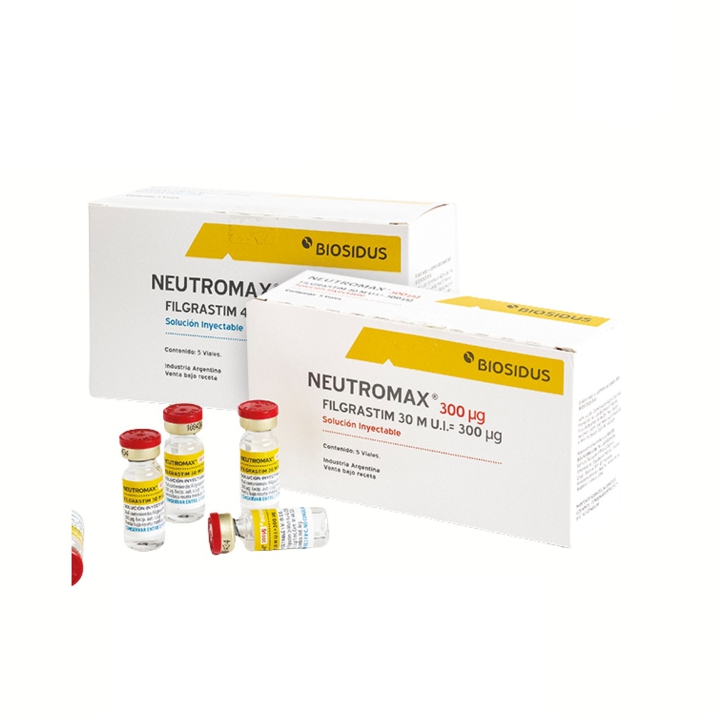 FILGRASTIM SOL INY 300 MCG/ML C/5 AMP NEUTROMAX LAB BIOSIDUS (RF)
