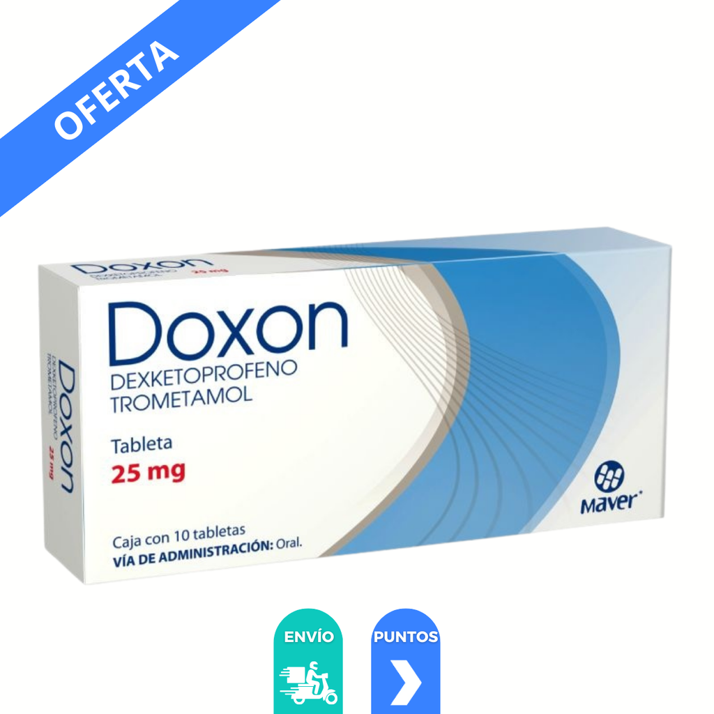 [4612] DEXKETOPROFENO 25MG C/10 TAB DOXON LAB MAVER