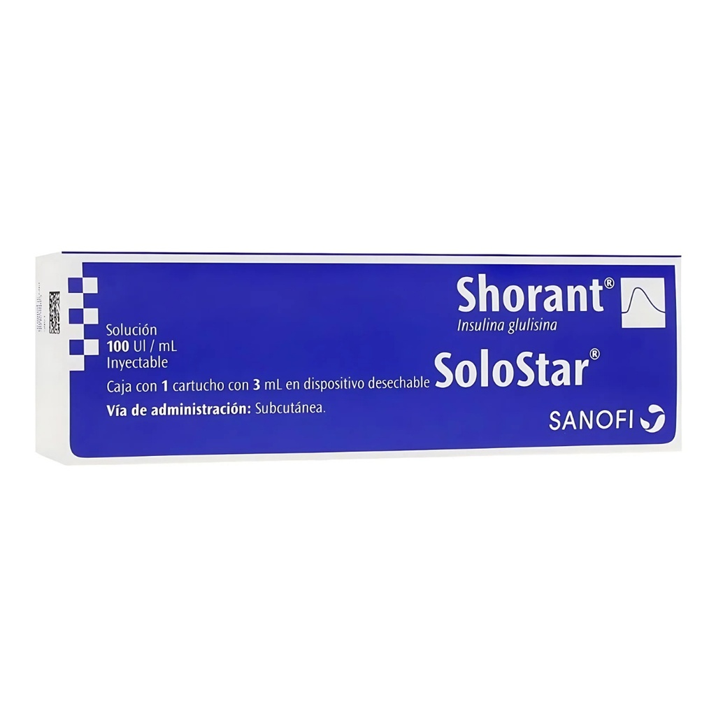 [4516] SHORANT SOLOSTAR 100 UI/ML C/1 CARTUCHO 3 ML INSULINA GLULISINA (RF)