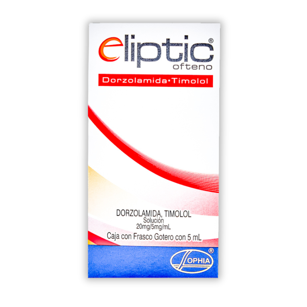ELIPTIC OFTENO SOL OFTALMICA 20/5 MG/ML FCO C/5 ML DORZOLAMIDA TIMOLOL LAB SOPHIA