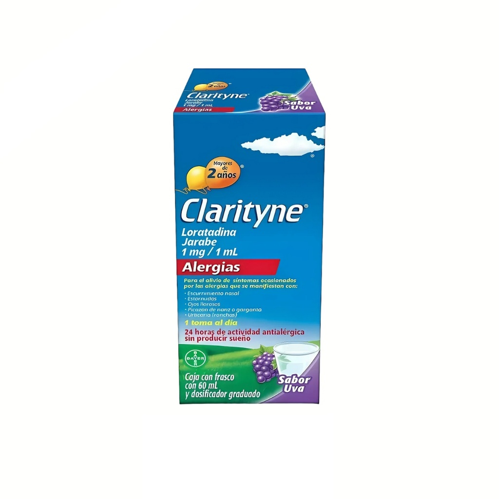CLARITYNE JARABE 1 MG/1 ML FCO C/60 ML LORATADINA LAB BAYER