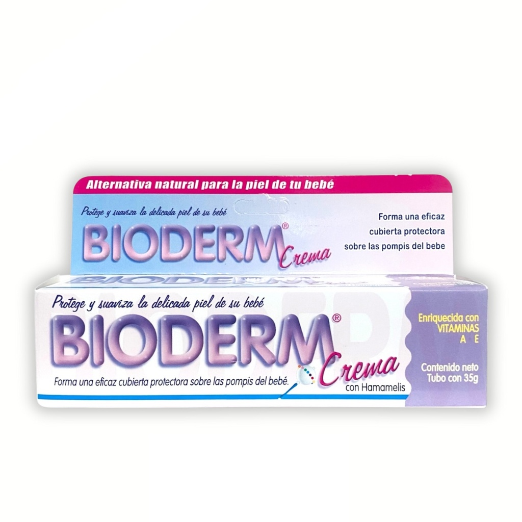 [4641] BIODERM CREMA CON HAMMAMELIS TUBO C/35 G OXIDO DE ZINC VITAMINAS A Y E LAB BIO SALUD