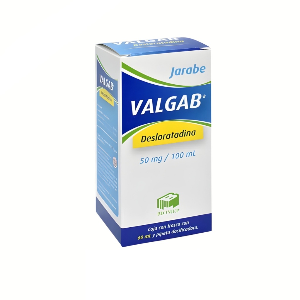 DESLORATADINA JARABE 50 MG/100 ML FCO C/60 ML VALGAB LAB BIOMEP