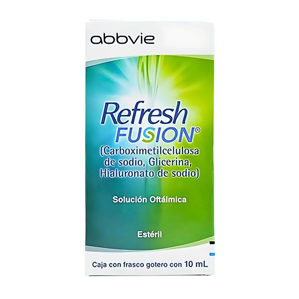 REFRESH FUSION SOL OFTALMICA 0.5/0.9/1% FCO C/10 M CARBOXIMETILCELULOSA GLICERINA HIALURONATO DE SODIO LAB ABBVIE