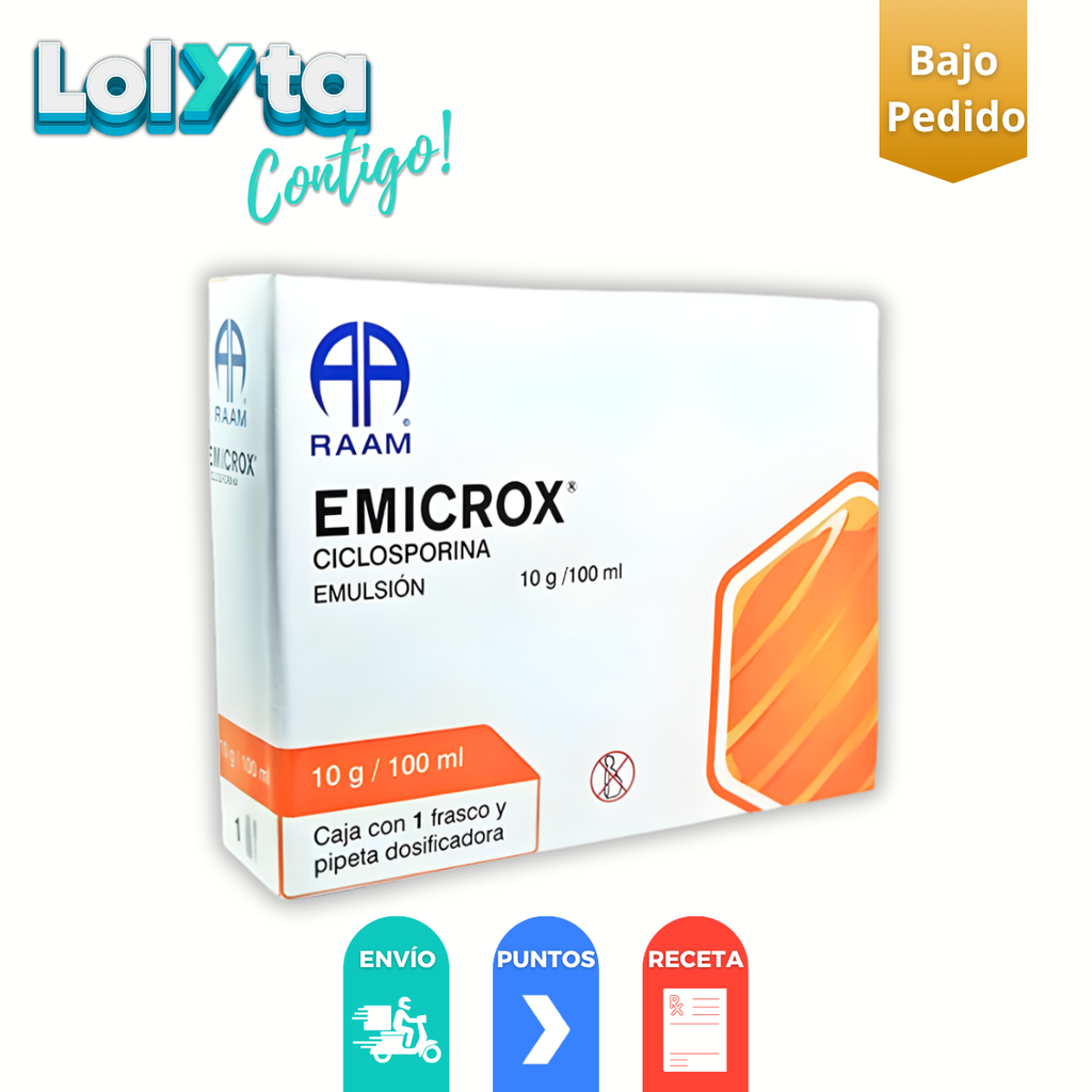 CICLOSPORINA 100 MG C/50 CAP EMICROX LAB RAAM