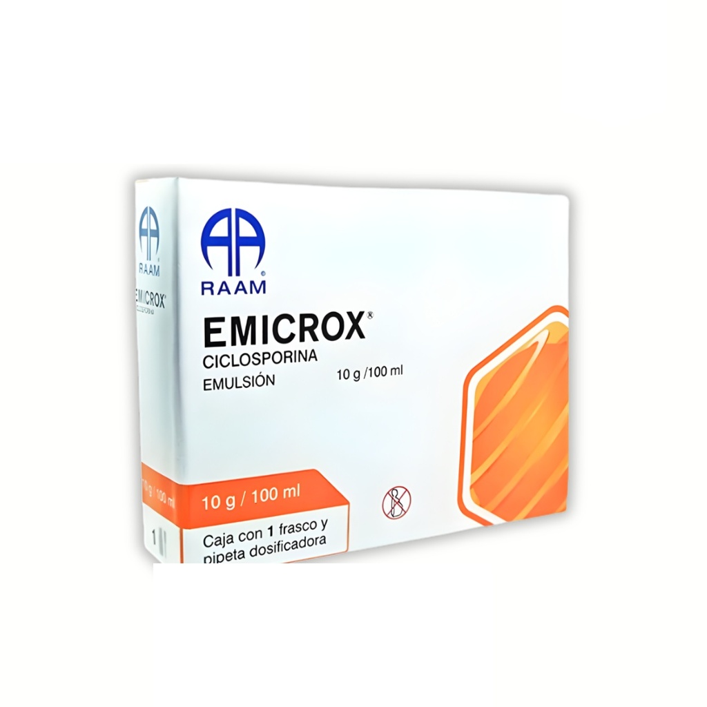 CICLOSPORINA 100 MG C/50 CAP EMICROX LAB RAAM