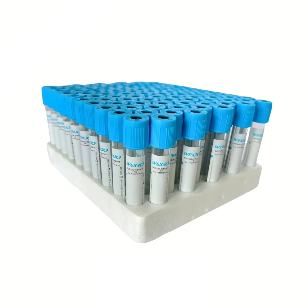 [45] TUBO PARA RECOLECCION DE MUESTRA DE SANGRE 2.7 ML AZUL 100 PZAS C/CITRATO DE SODIO (TIPO VACUTAINER) REF P130753ML-B WEGO