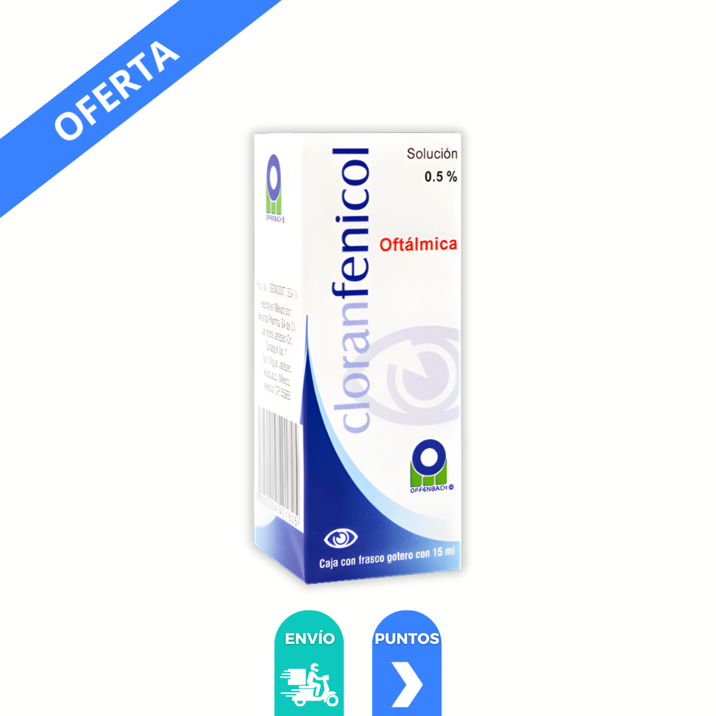 CLORANFENICOL 5% SOL OFTALMICA 5 MG/ML FCO GOTERO C/15 ML FENICOL LAB OFFENBACH MEXICANA
