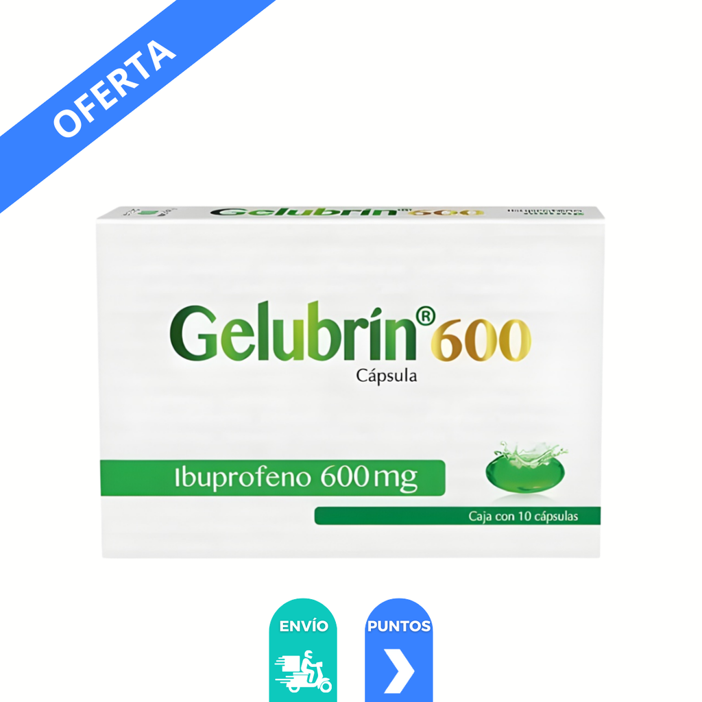 IBUPROFENO 600 MG C/10 CAP GELUBRIN 600 LAB PROGELA
