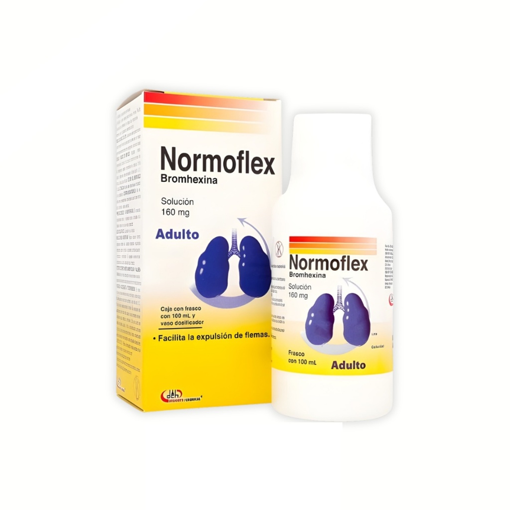 BROMHEXINA ADULTO SOL ORAL 160 MG/100 ML FCO C/100 ML NORMOFLEX LAB DEGORTS CHEMICAL