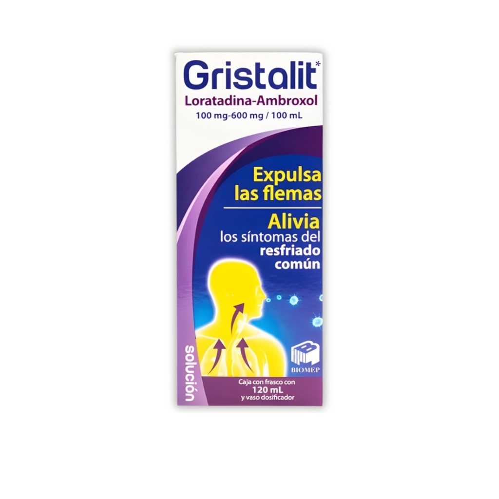 LORATADINA AMBROXOL SOL ORAL 100/600 MG/100 ML FCO C/120 ML GRISTALIT LAB BIOMEP