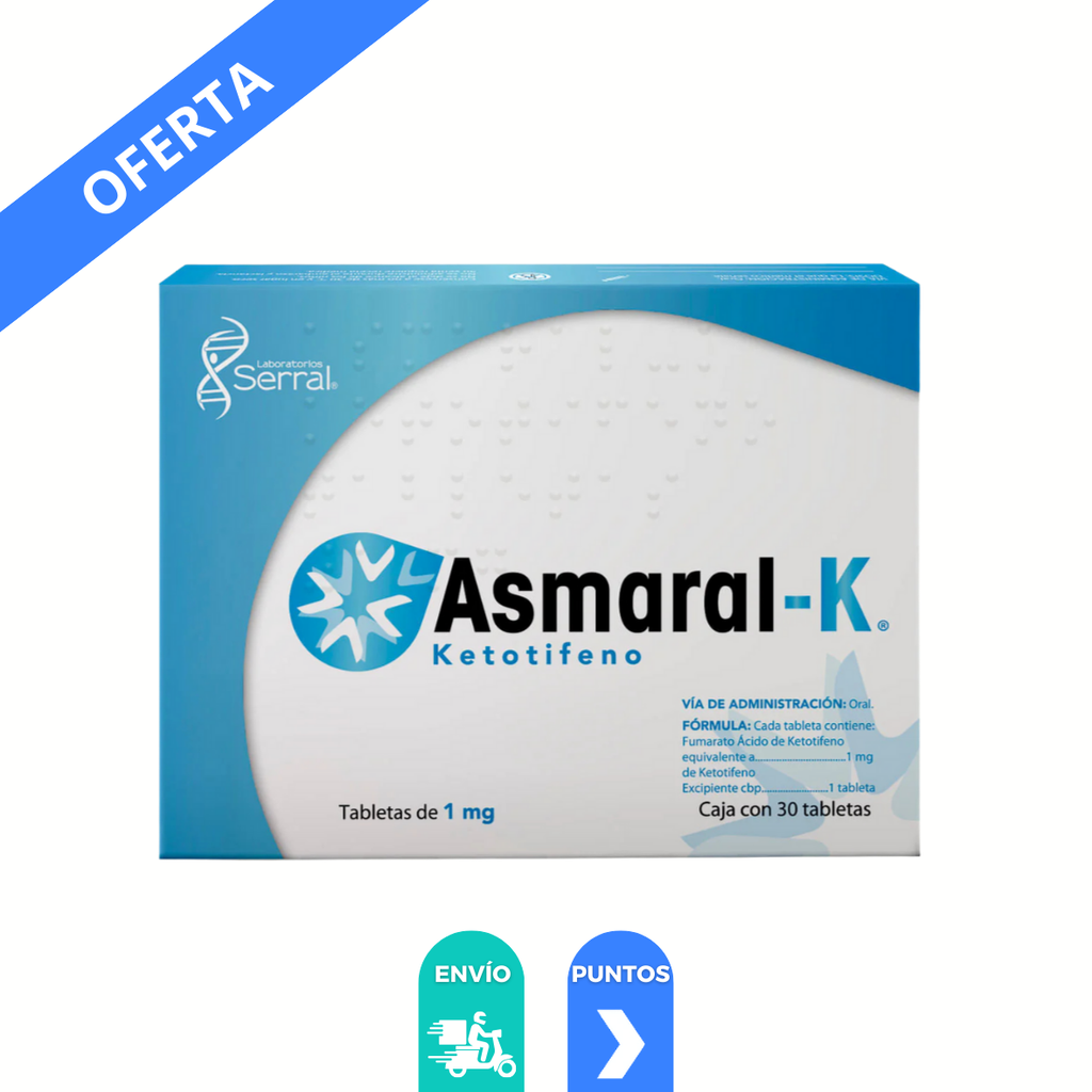 KETOTIFENO 1 MG C/30 TAB ASMARAL-K LAB SERRAL