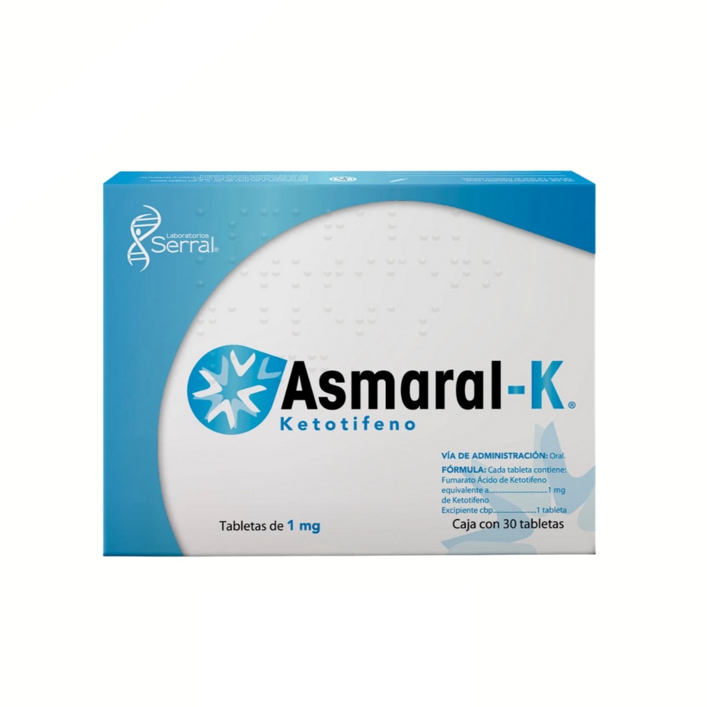 KETOTIFENO 1 MG C/30 TAB ASMARAL-K LAB SERRAL