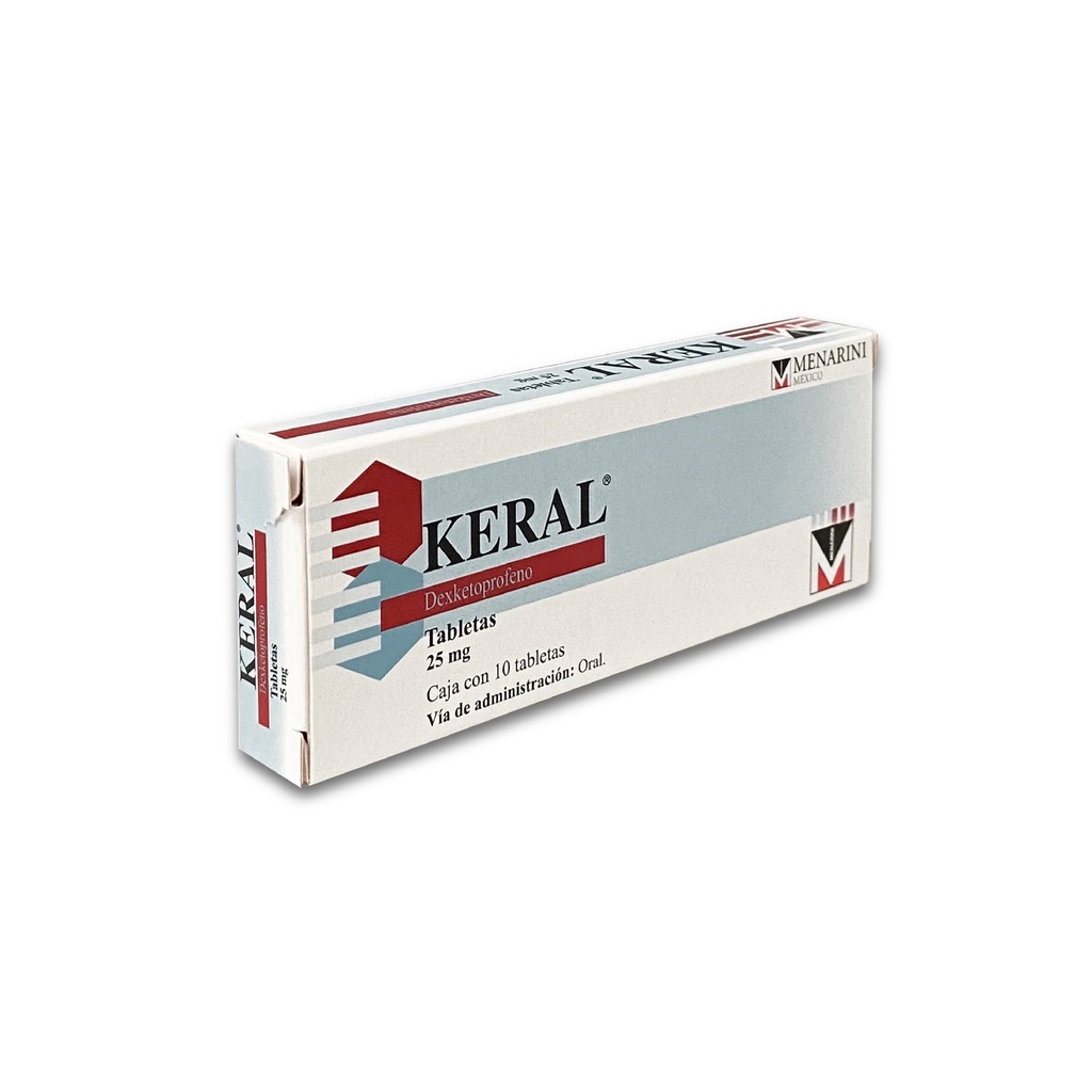 KERAL 25 MG C/10 TAB DEXKETOPROFENO LAB A MENARINI