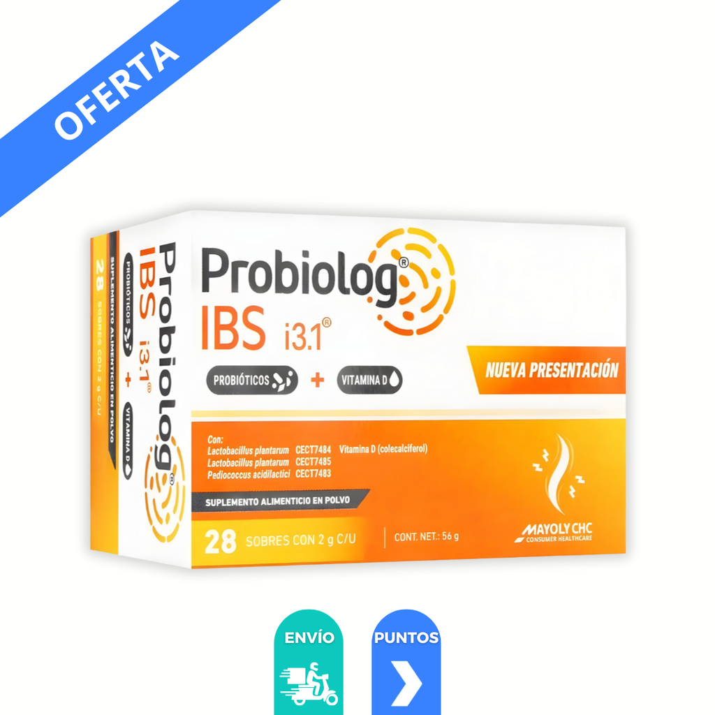 [4723] PROBIOLOG IBS 2 G C/28 SOBRES SUPLEMENTO ALIMENTICIO LACTOBACILLUS PLANTARUM ACIDILACTICI VITAMINA D LAB MAYOLY CHC