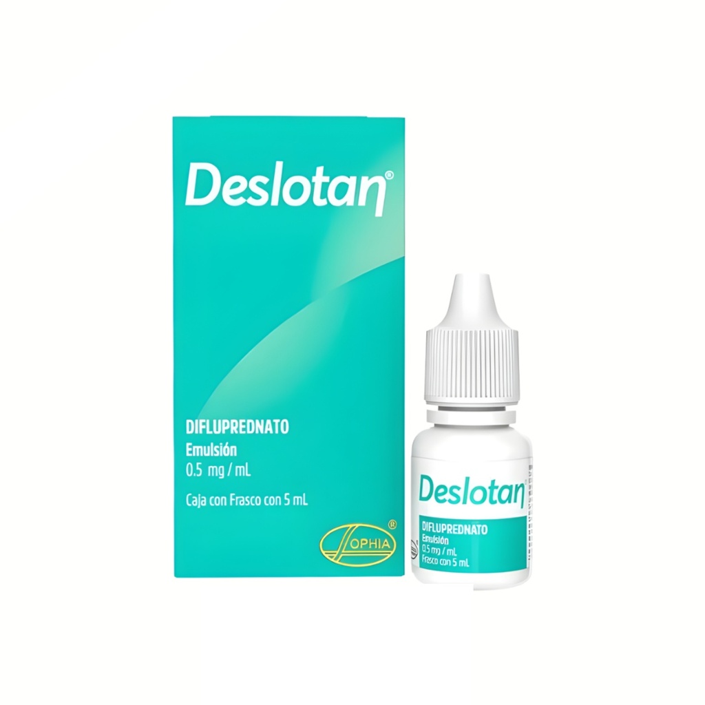DESLOTAN EMULSION OFTALMICA 0.5 MG/ML FCO C/5 ML DIFLUPREDNATO LAB SOPHIA