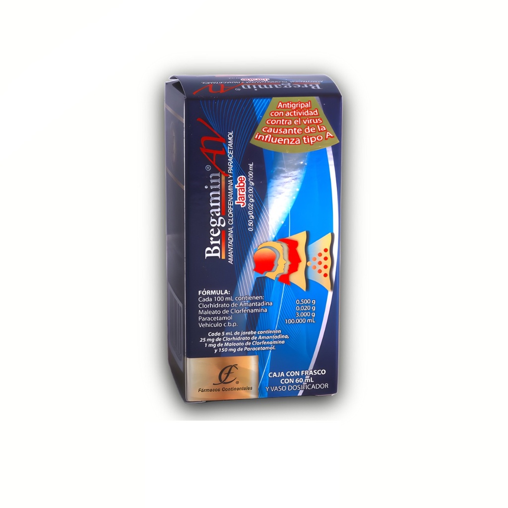 [4731] AMANTADINA CLORFENAMINA PARACETAMOL JARABE 0.5/0.02/3 G/100 ML FCO C/60 ML BREGAMIN AV LAB FARMACOS CONTINENTALES