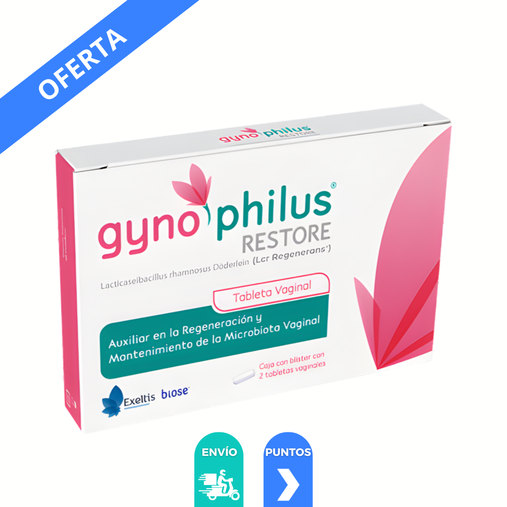 GYNOPHILUS RESTORE C/2 TAB VAGINALES LCR REGENERANS LAB EXELTIS