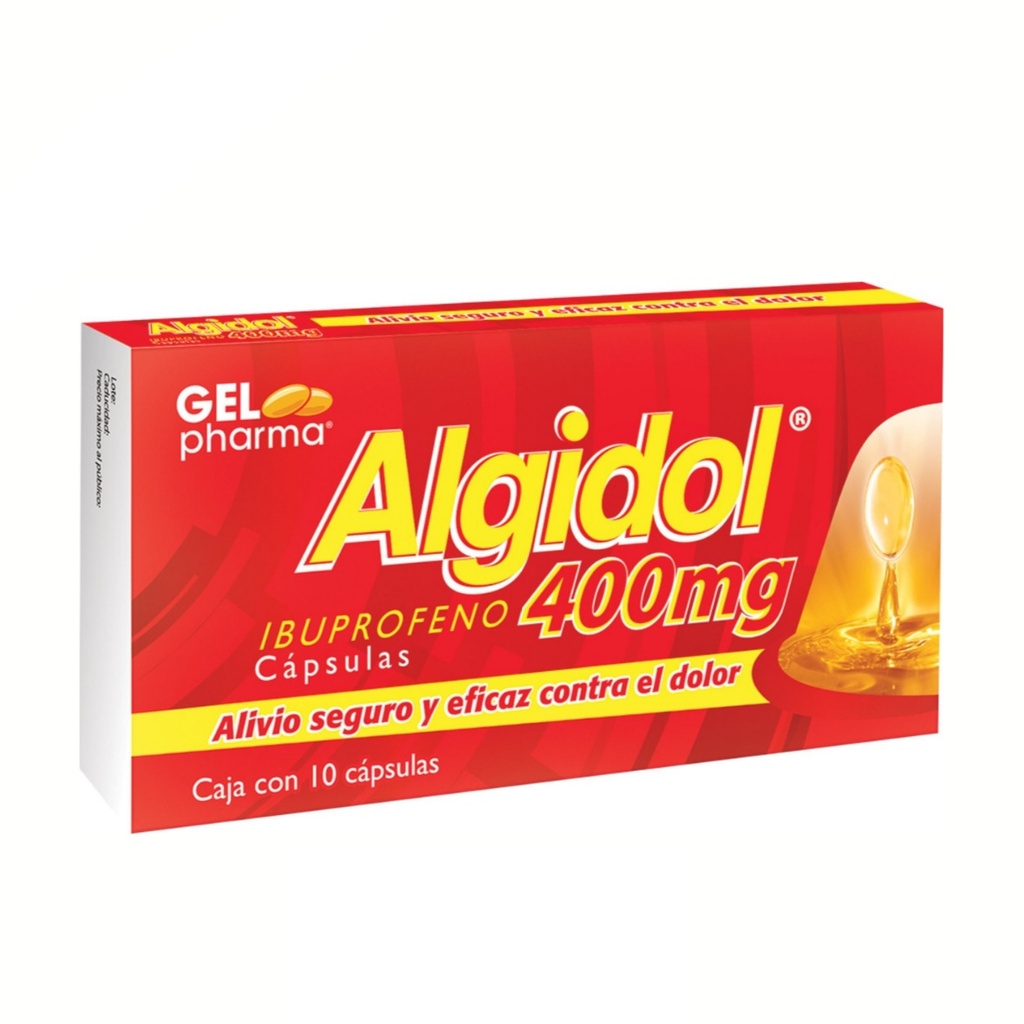 IBUPROFENO 400 MG C/10 CAP ALGIDOL LAB GELPHARMA