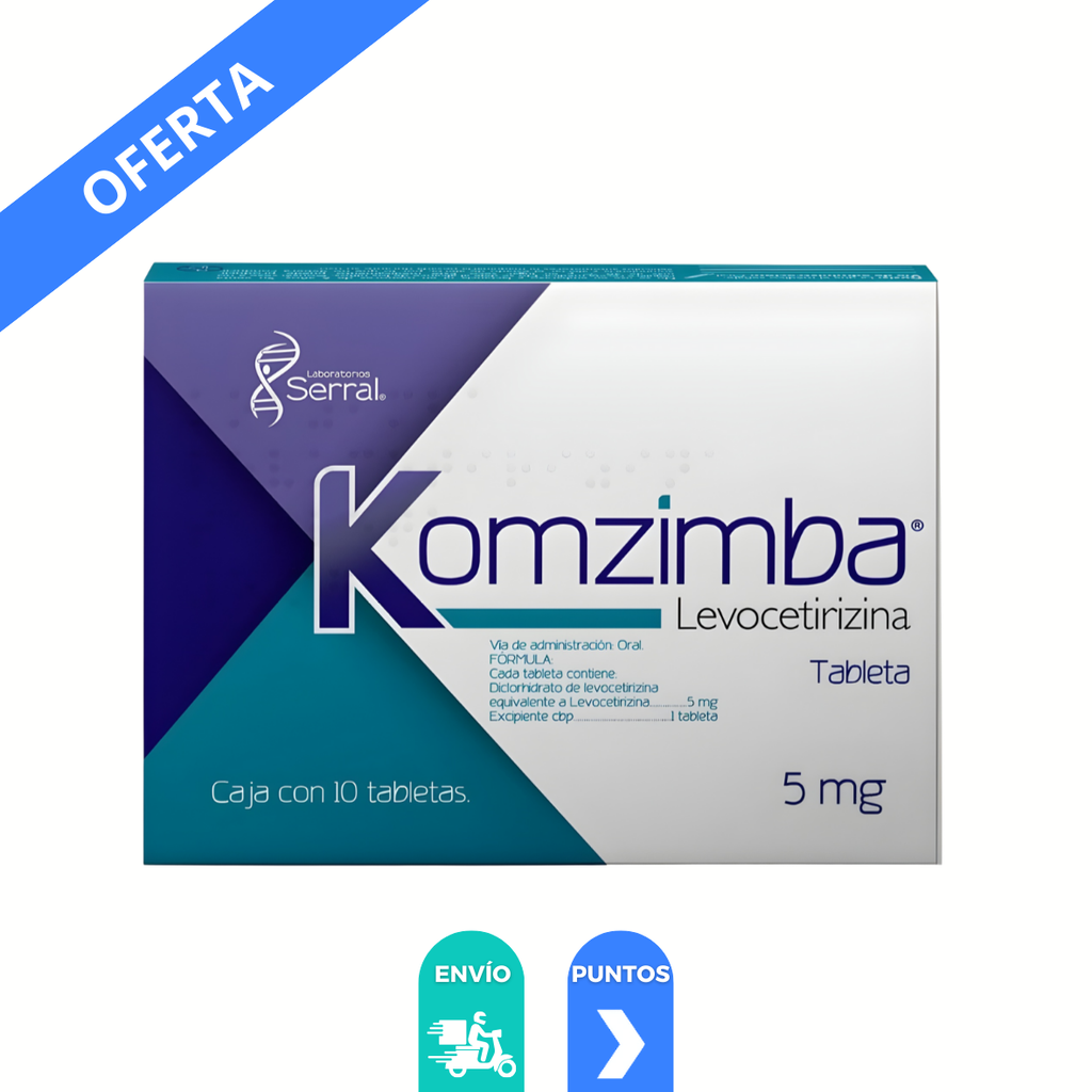 LEVOCETIRIZINA 5 MG C/10 TAB KOMZIMBA LAB SERRAL