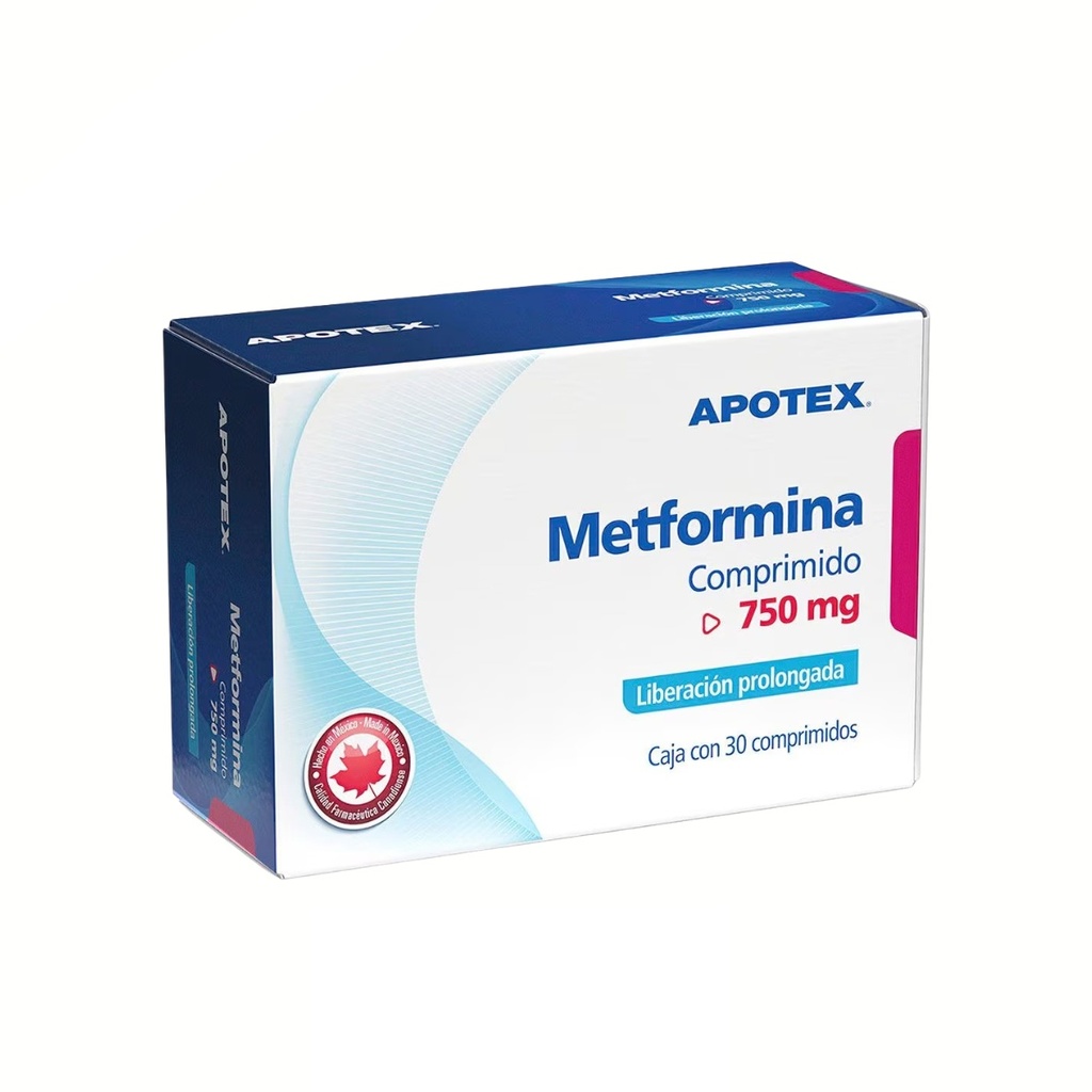 METFORMINA 750 MG C/30 COMPRIMIDOS LP LAB APOTEX
