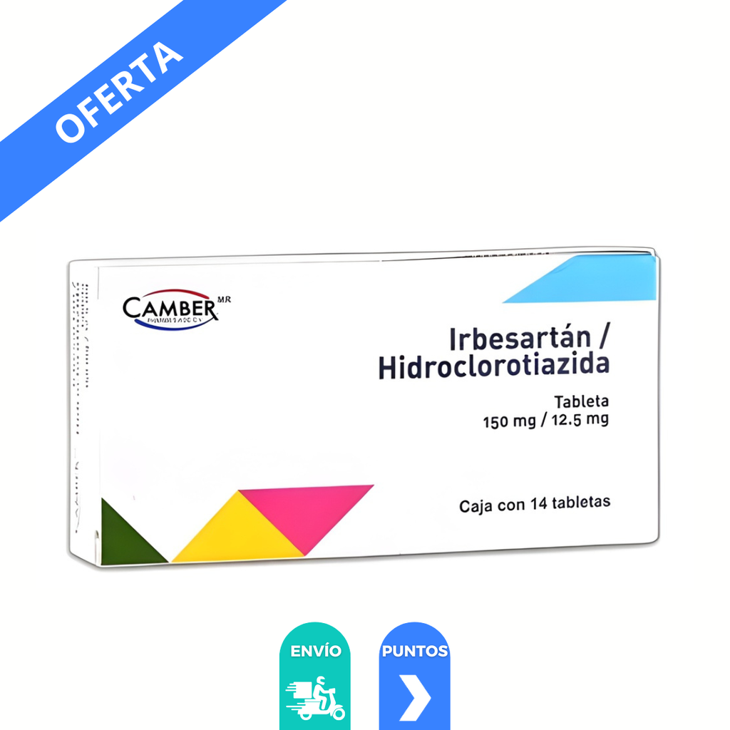 IRBESARTAN HIDROCLOROTIAZIDA 150/12.5 MG  C/14 TAB LAB CAMBER PHARMA