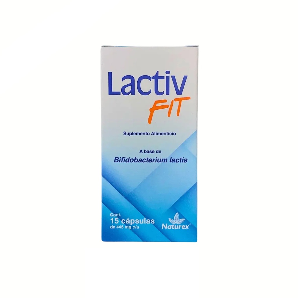 LACTIV FIT 445 MG C/15 CAP BIFIDOBACTERIUM LACTIS SUPLEMENTO ALIMENTICIO LAB NATUREX