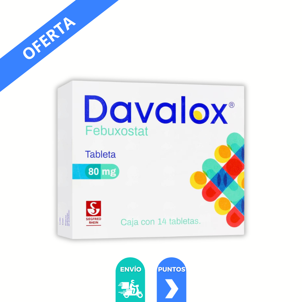DAVALOX 80 MG C/14 TAB FEBUXOSTAT LAB SIEGFRIED RHEIN