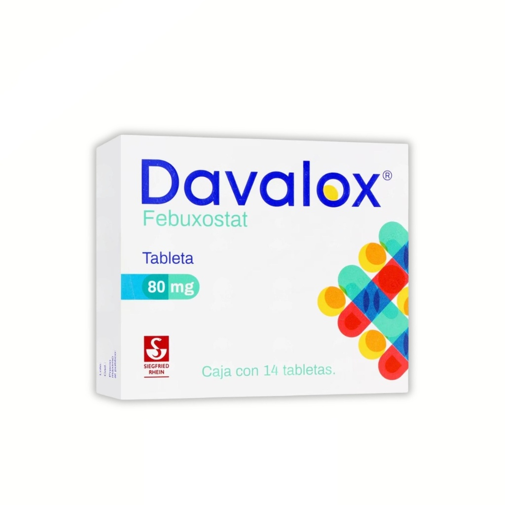 DAVALOX 80 MG C/14 TAB FEBUXOSTAT LAB SIEGFRIED RHEIN