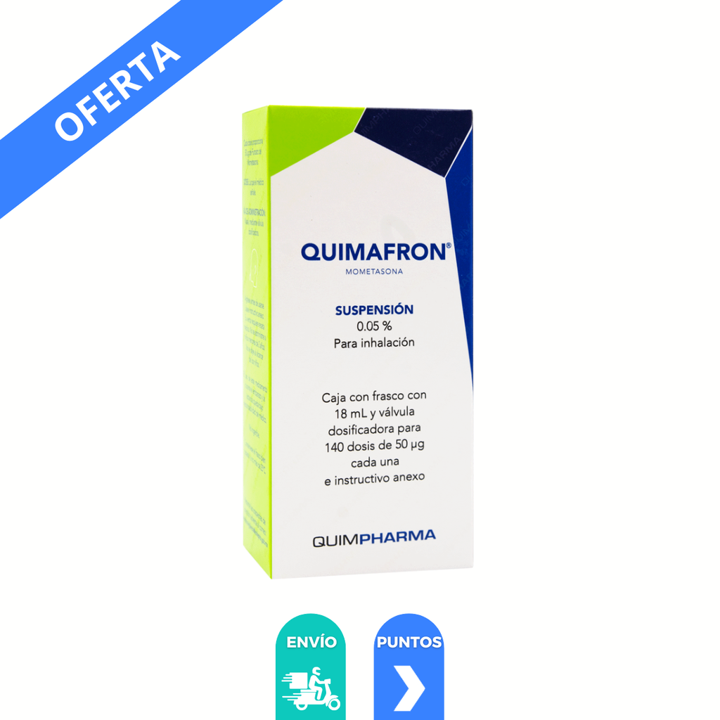 MOMETASONA SUSP P/INHALACION 0.05% C/18 ML QUIMAFRON LAB QUIMPHARMA