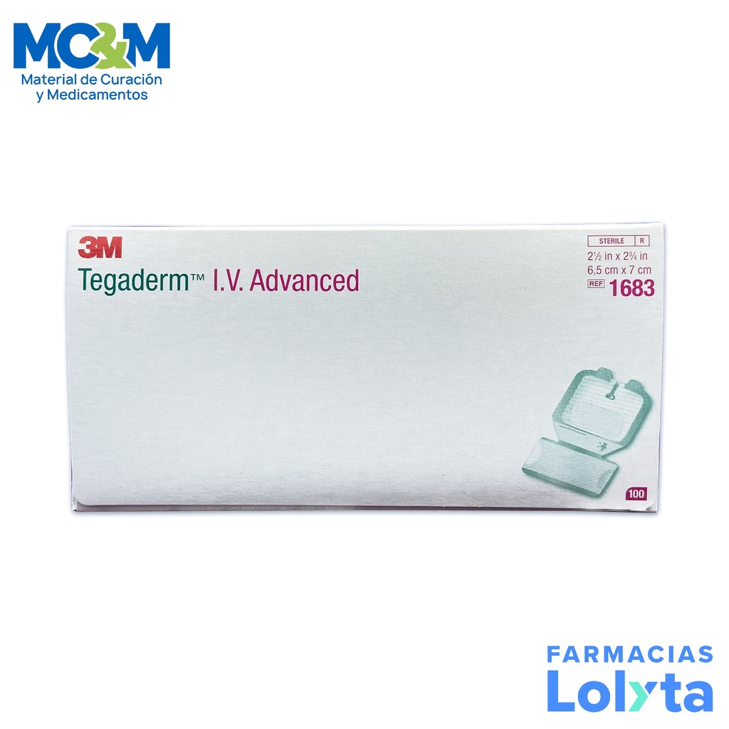 TEGADERM IV ADVANCED 6.5 CM X7 CM C/100 PZ REF 1683 3M
