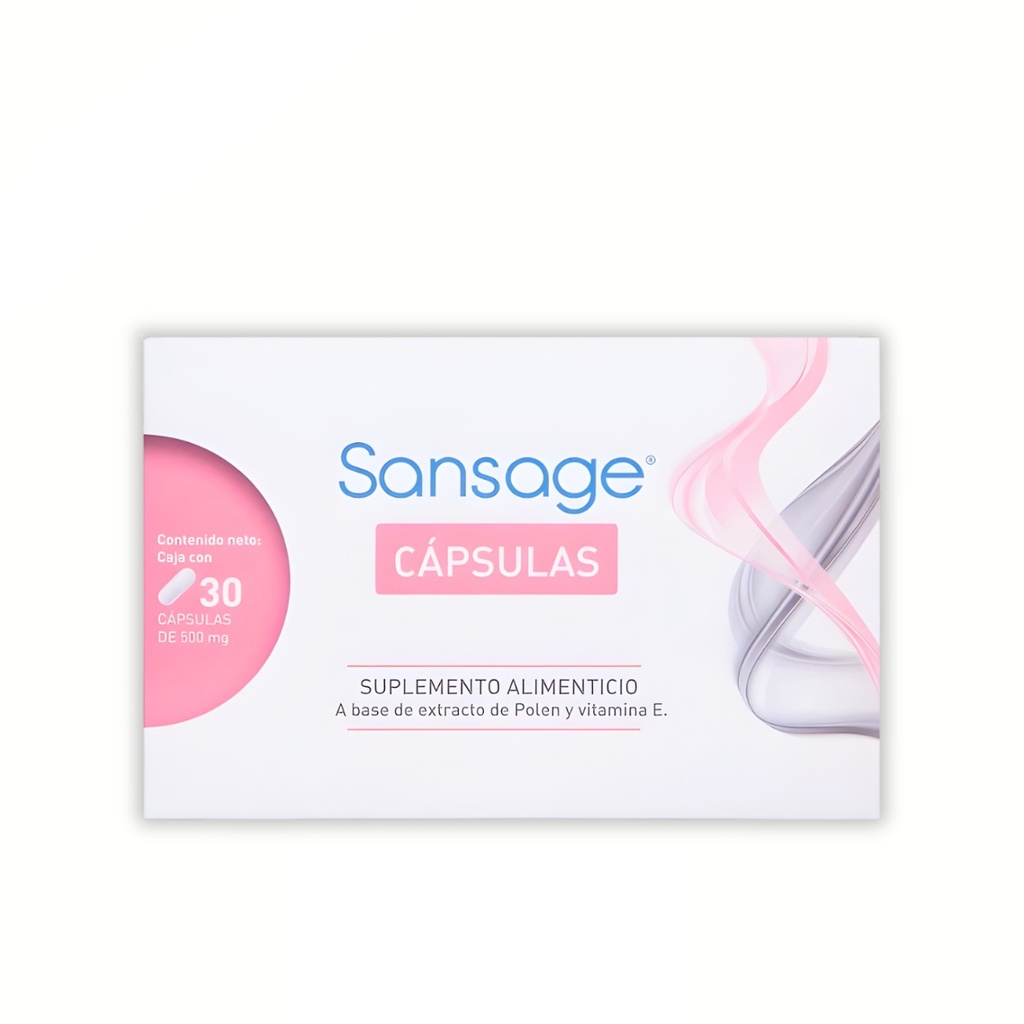 SANSAGE 500 MG C/30 CAP EXTRACTO DE POLEN VITAMINA E SUPLEMENTO ALIMENTICIO LAB GEDEON RICHTER