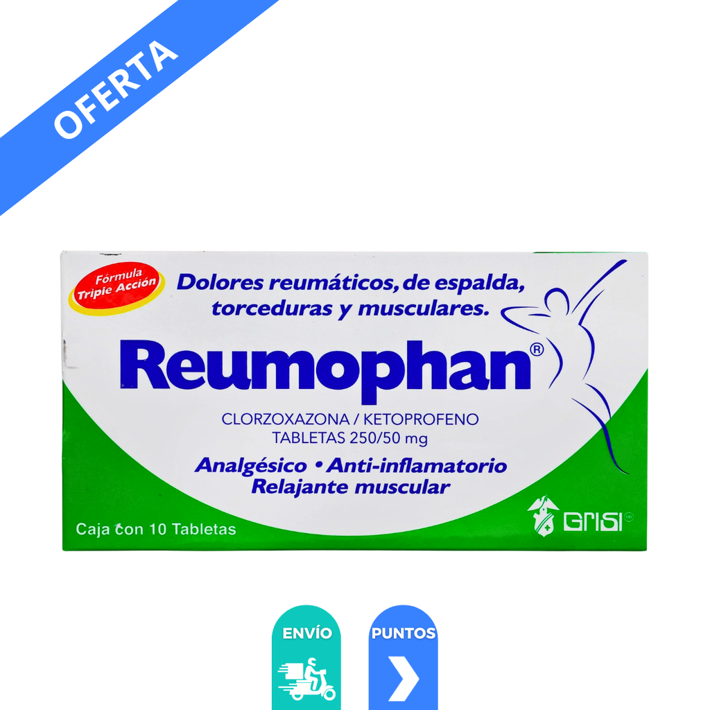 [4798] REUMOPHAN 250/50 MG C/10 TAB CLORZOXAZONA KETOPROFENO LAB GRISI