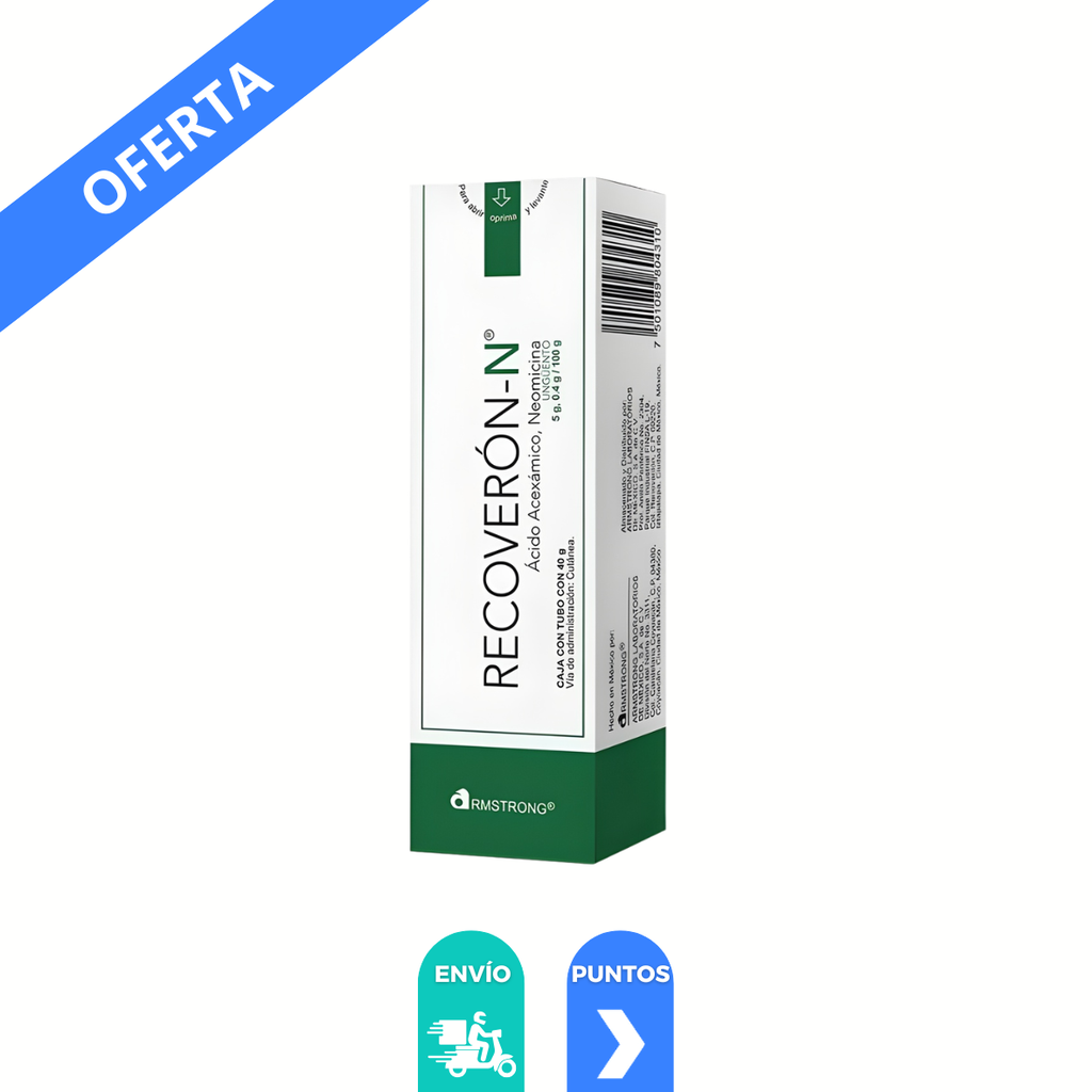 [681] RECOVERON N UNGÜENTO 5/0.4 G/100 TUBO C/40 G ACIDO ACEXAMICO NEOMICINA LAB ARMSTRONG