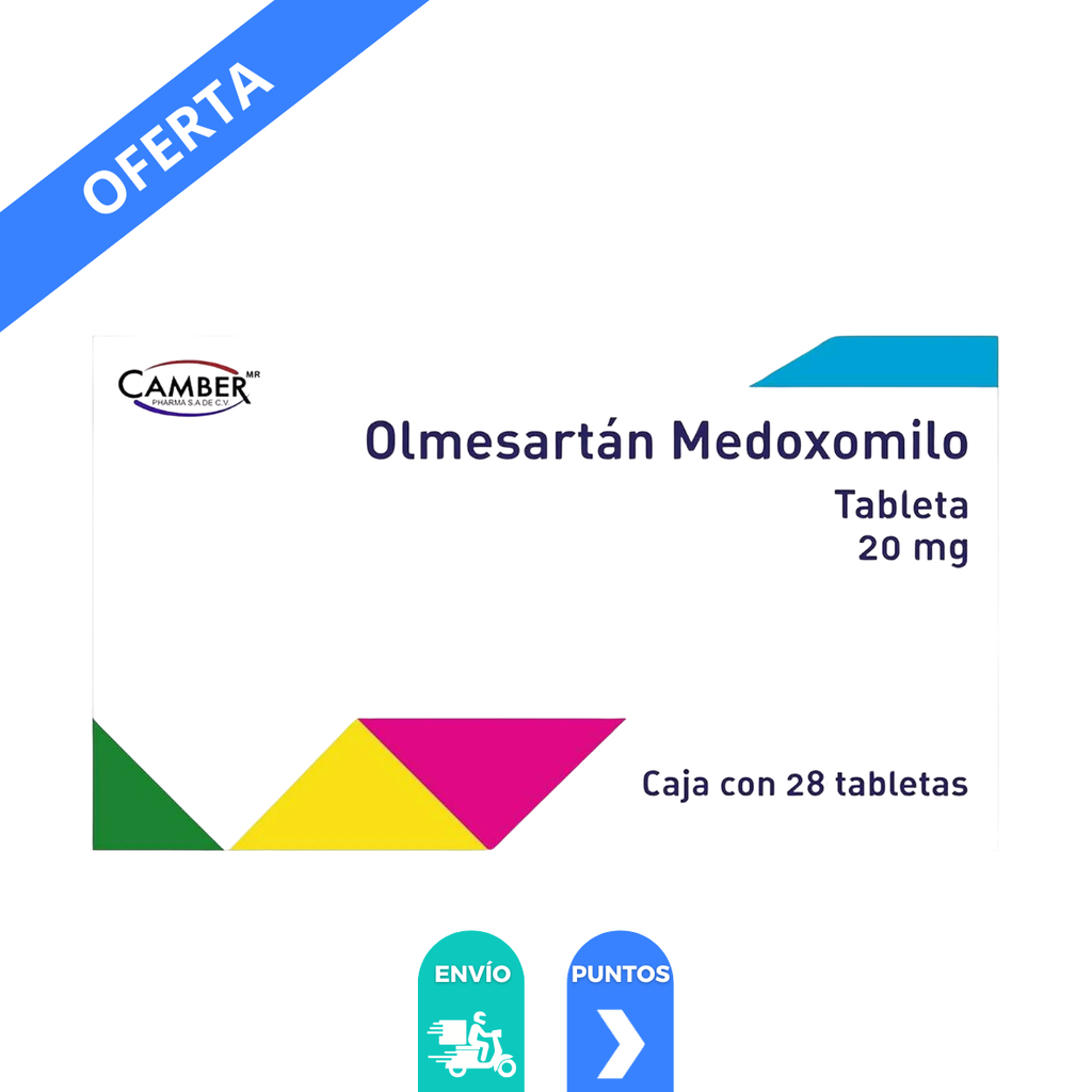OLMESARTAN MEDOXOMILO 20 MG C/28 TAB LAB CAMBER PHARMA