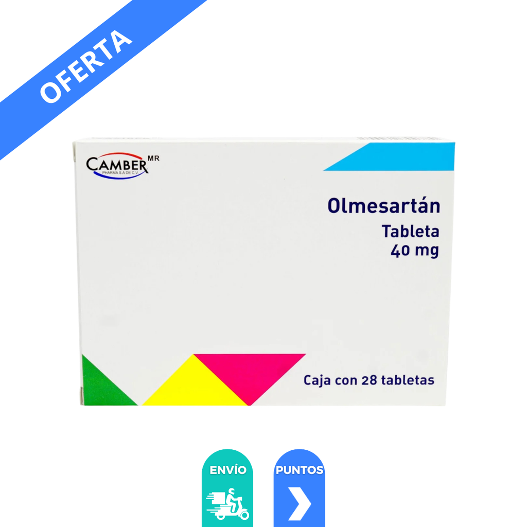 OLMESARTAN MEDOXOMILO 40 MG C/28 TAB LAB CAMBER PHARMA