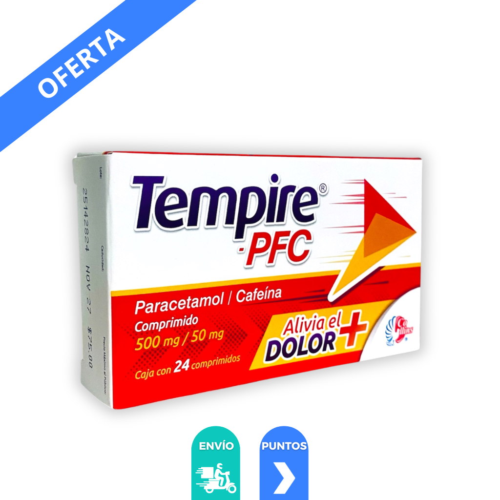 PARACETAMOL CAFEINA 500/50 MG C/20 TAB TEMPIRE PFC LAB COLLINS