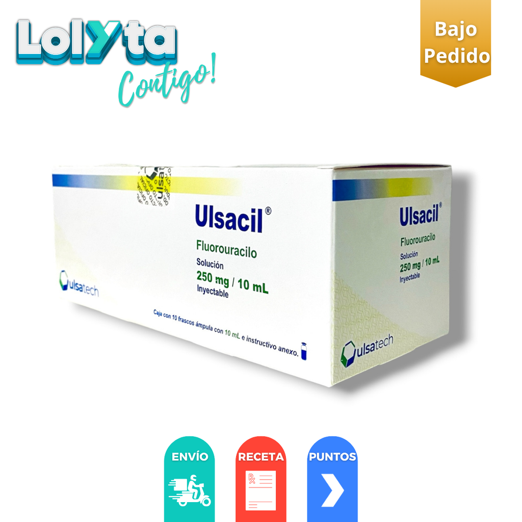 [4818] FLUOROURACILO 250 MG/10 ML C/10 FCOS USACIL LAB ULSA TECH