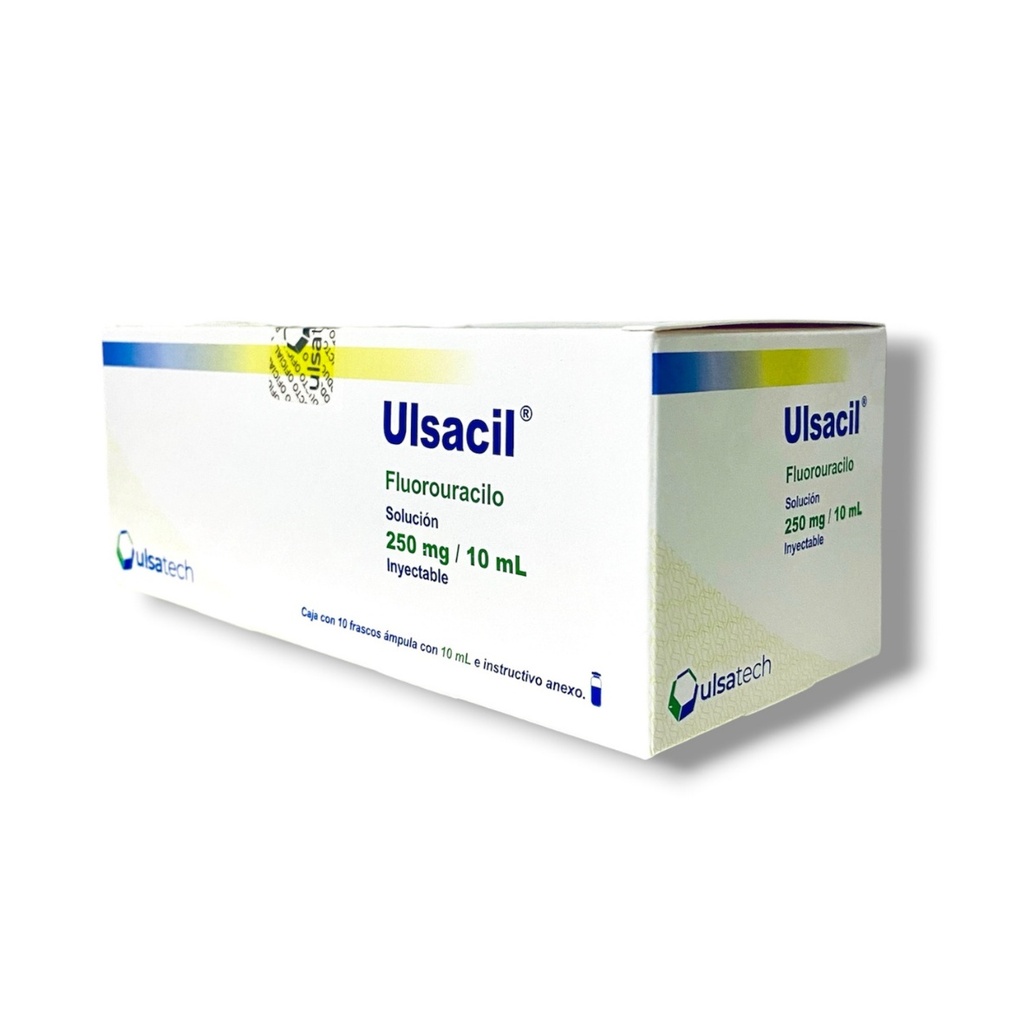 FLUOROURACILO 250 MG/10 ML C/10 FCOS USACIL LAB ULSA TECH