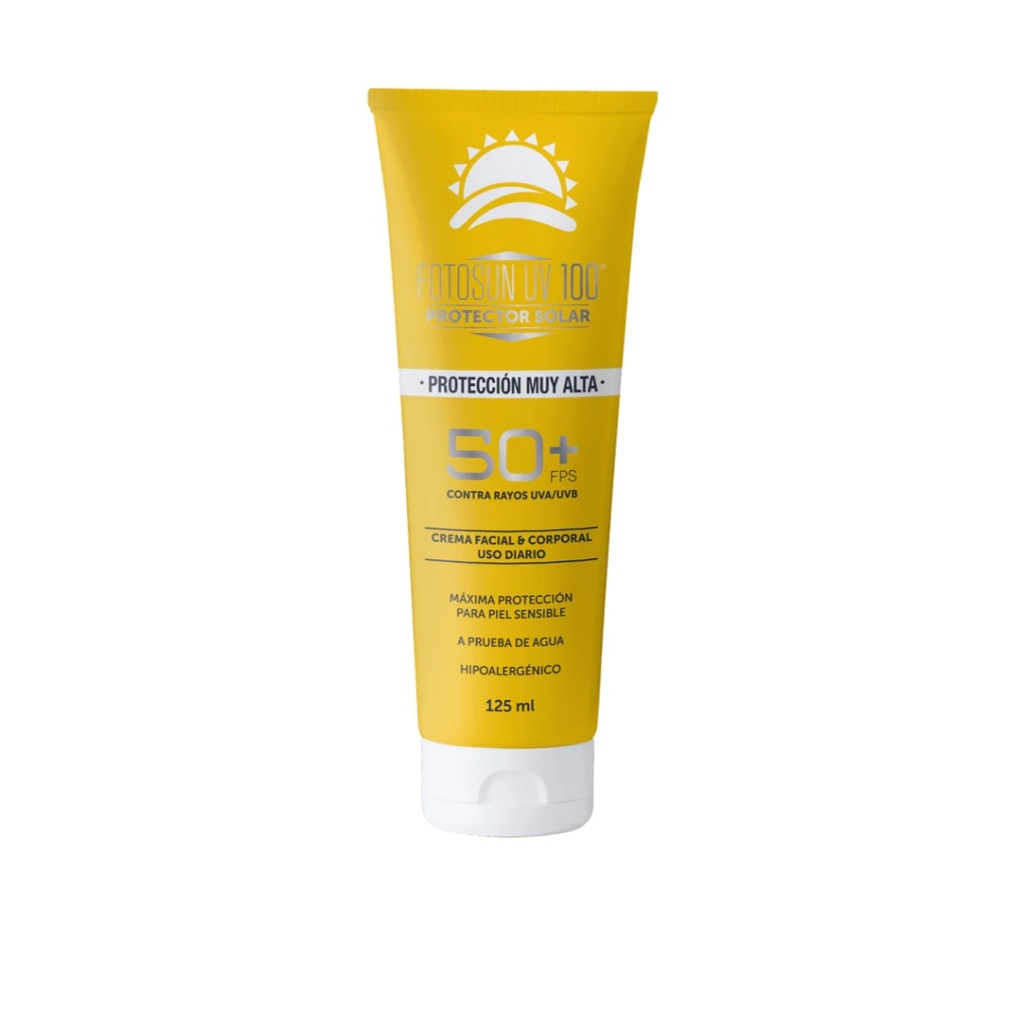 PROTECTOR SOLAR FOTOSUN UV100 50 FPS C/125 ML CREMA FACIAL Y CORPORAL USO DIARIO DACLAF